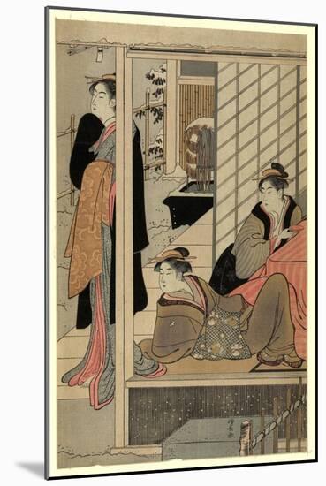 Niwa No Yukimi-Torii Kiyonaga-Mounted Giclee Print