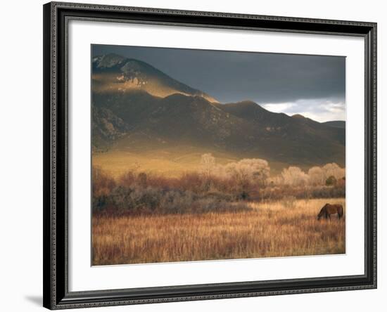 Nm, Taos, Sangre Christo Mountains-Walter Bibikow-Framed Photographic Print