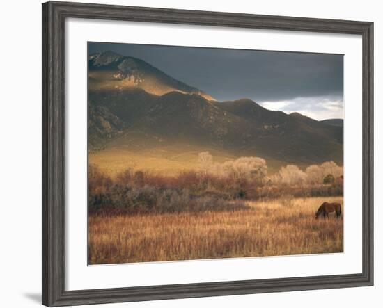 Nm, Taos, Sangre Christo Mountains-Walter Bibikow-Framed Photographic Print