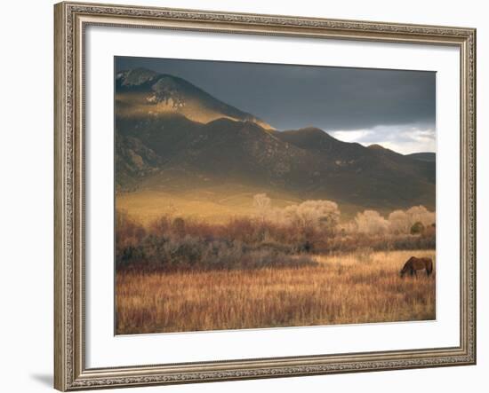 Nm, Taos, Sangre Christo Mountains-Walter Bibikow-Framed Photographic Print