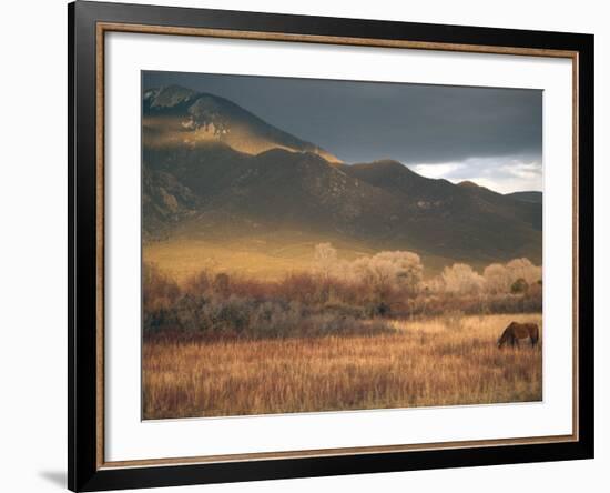 Nm, Taos, Sangre Christo Mountains-Walter Bibikow-Framed Photographic Print