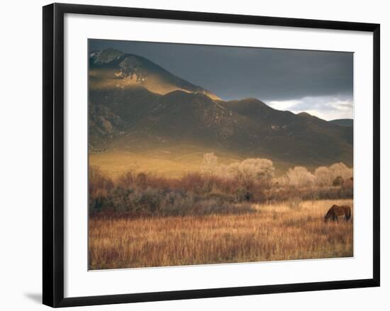 Nm, Taos, Sangre Christo Mountains-Walter Bibikow-Framed Photographic Print