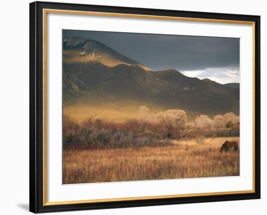 Nm, Taos, Sangre Christo Mountains-Walter Bibikow-Framed Photographic Print