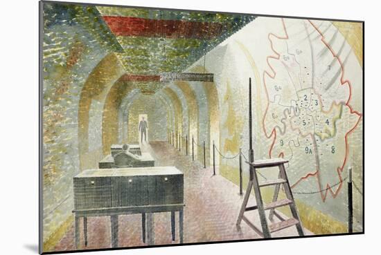 No 1 Map Corridor, 1940-Eric Ravilious-Mounted Giclee Print