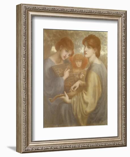 No. 1011 Study for 'The Bower Meadow', C.1872-Dante Gabriel Rossetti-Framed Giclee Print