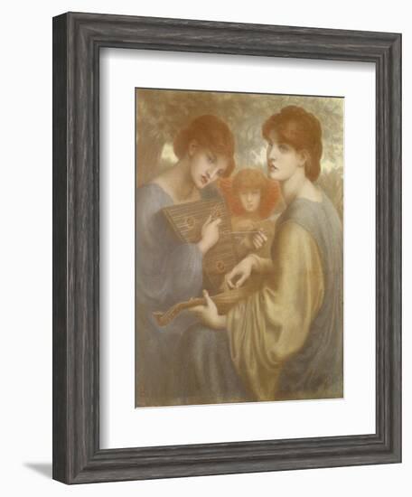 No. 1011 Study for 'The Bower Meadow', C.1872-Dante Gabriel Rossetti-Framed Giclee Print