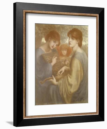 No. 1011 Study for 'The Bower Meadow', C.1872-Dante Gabriel Rossetti-Framed Giclee Print