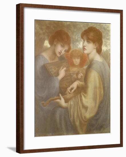 No. 1011 Study for 'The Bower Meadow', C.1872-Dante Gabriel Rossetti-Framed Giclee Print