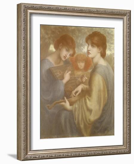 No. 1011 Study for 'The Bower Meadow', C.1872-Dante Gabriel Rossetti-Framed Giclee Print