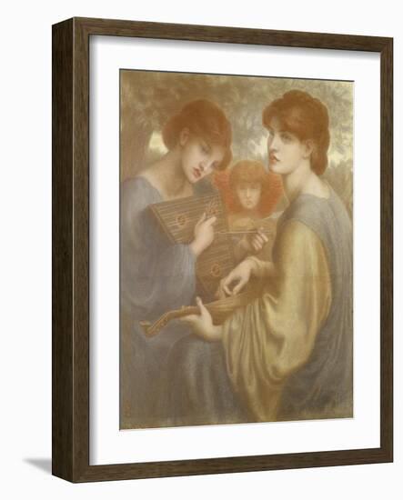 No. 1011 Study for 'The Bower Meadow', C.1872-Dante Gabriel Rossetti-Framed Giclee Print