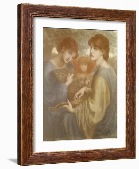 No. 1011 Study for 'The Bower Meadow', C.1872-Dante Gabriel Rossetti-Framed Giclee Print