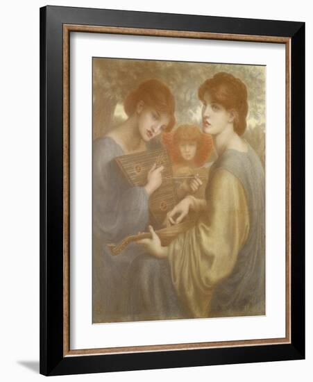 No. 1011 Study for 'The Bower Meadow', C.1872-Dante Gabriel Rossetti-Framed Giclee Print