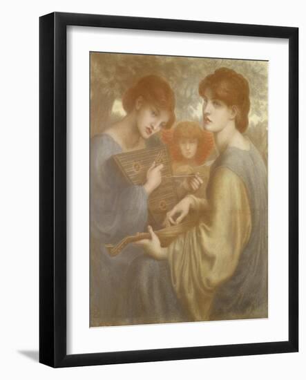 No. 1011 Study for 'The Bower Meadow', C.1872-Dante Gabriel Rossetti-Framed Giclee Print