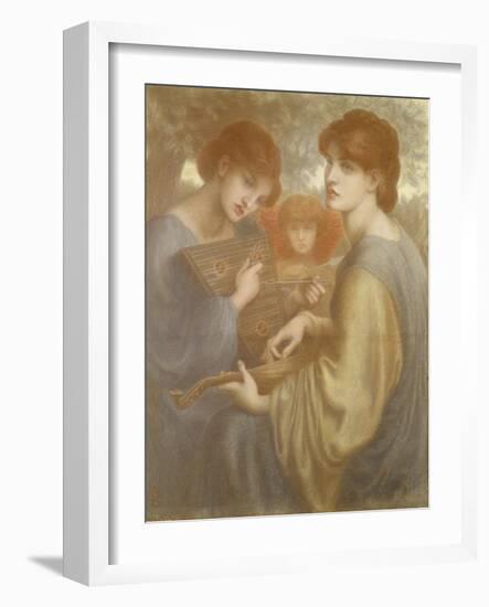 No. 1011 Study for 'The Bower Meadow', C.1872-Dante Gabriel Rossetti-Framed Giclee Print