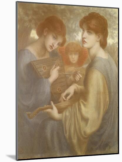 No. 1011 Study for 'The Bower Meadow', C.1872-Dante Gabriel Rossetti-Mounted Giclee Print