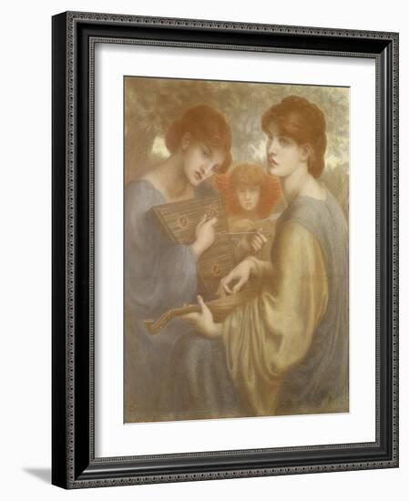 No. 1011 Study for 'The Bower Meadow', C.1872-Dante Gabriel Rossetti-Framed Giclee Print