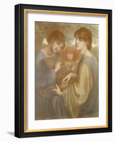 No. 1011 Study for 'The Bower Meadow', C.1872-Dante Gabriel Rossetti-Framed Giclee Print