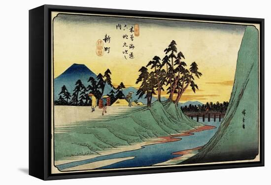 No.12 Shinmachi, 1830-1844-Utagawa Hiroshige-Framed Premier Image Canvas