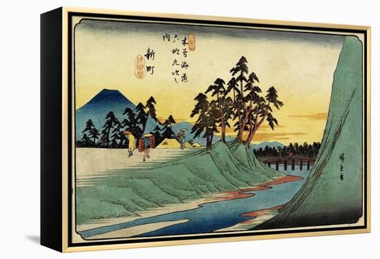No.12 Shinmachi, 1830-1844-Utagawa Hiroshige-Framed Premier Image Canvas