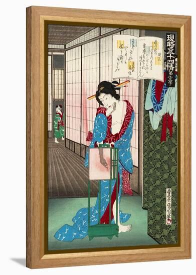 No. 13, Akashi, from the Series the Fifty-Four Chapters-Kunichika toyohara-Framed Premier Image Canvas