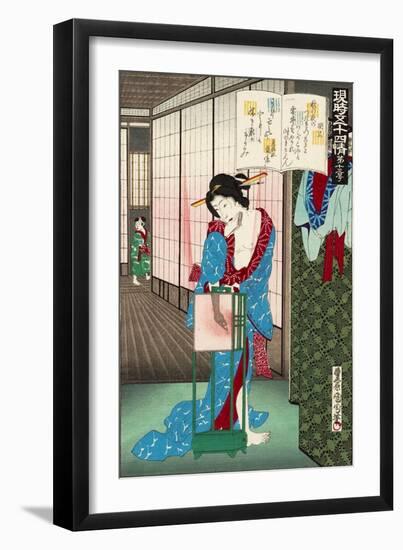 No. 13, Akashi, from the Series the Fifty-Four Chapters-Kunichika toyohara-Framed Giclee Print