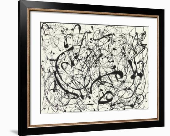 No. 14 (Gray)-Jackson Pollock-Framed Art Print