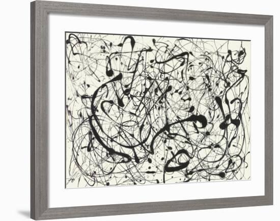 No. 14 (Gray)-Jackson Pollock-Framed Art Print