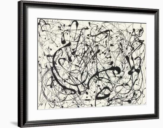 No. 14 (Gray)-Jackson Pollock-Framed Art Print