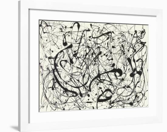 No. 14 (Gray)-Jackson Pollock-Framed Art Print