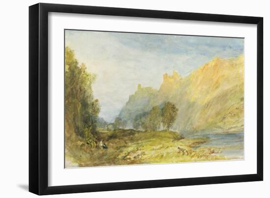 No.1520 Bruderburgen on the Rhine, 1817-J. M. W. Turner-Framed Giclee Print