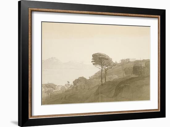 No.1621 View of the Bay of Naples and Mt. Lactarius, 1781 (W/C, Ink and Wash on Paper)-Francis Towne-Framed Giclee Print