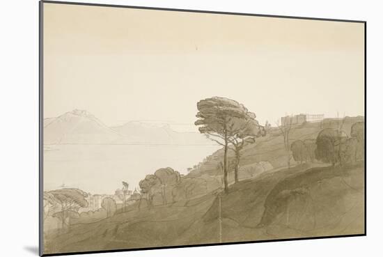 No.1621 View of the Bay of Naples and Mt. Lactarius, 1781 (W/C, Ink and Wash on Paper)-Francis Towne-Mounted Giclee Print