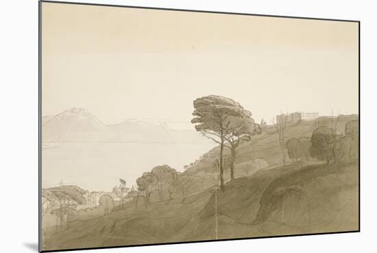 No.1621 View of the Bay of Naples and Mt. Lactarius, 1781 (W/C, Ink and Wash on Paper)-Francis Towne-Mounted Giclee Print
