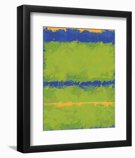 No. 1967 Olive Green Blue-Carmine Thorner-Framed Premium Giclee Print
