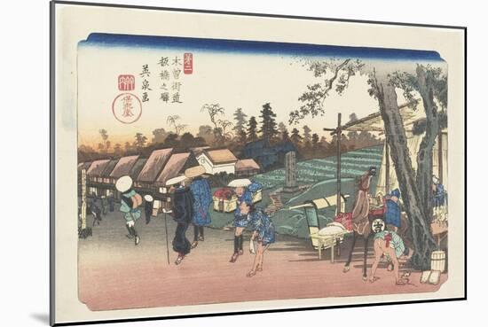 No.2: Itabashi Station, 1835-1836-Keisai Eisen-Mounted Giclee Print