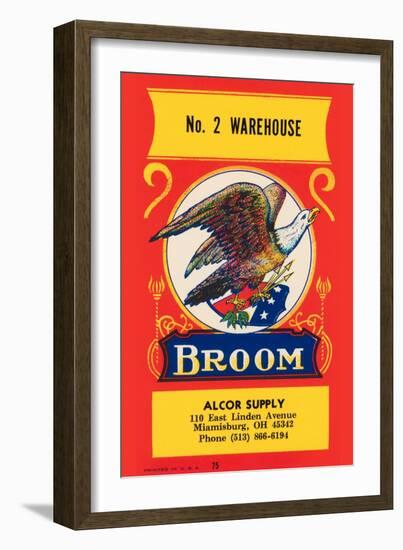 No. 2 Warehouse Eagle Broom Label-null-Framed Art Print