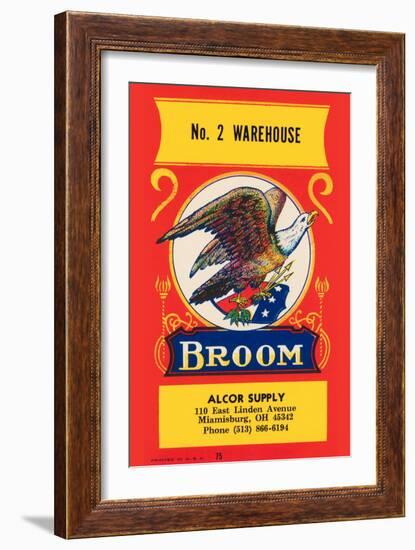 No. 2 Warehouse Eagle Broom Label-null-Framed Art Print