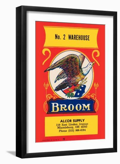 No. 2 Warehouse Eagle Broom Label-null-Framed Art Print