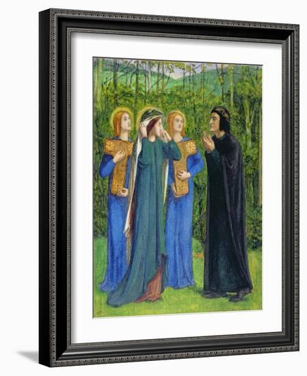 No.2292 the Salutation of Beatrice in Eden, 1850-54-Dante Gabriel Rossetti-Framed Giclee Print