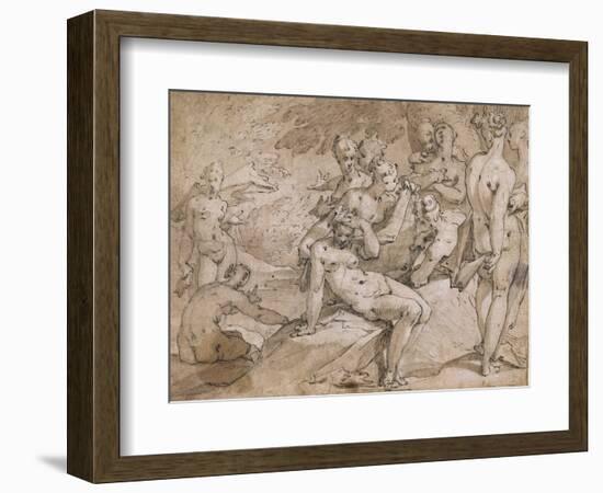 No.3146 Diana and Callisto from Ovid's `Metamorphosis`, Ii, P.442-53, C.1595-Abraham Bloemaert-Framed Giclee Print