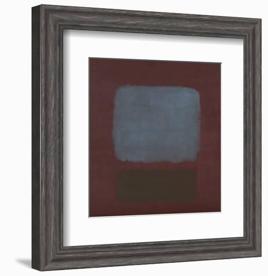 No. 37 / No. 19 (Slate Blue and Brown on Plum), 1958-Mark Rothko-Framed Art Print
