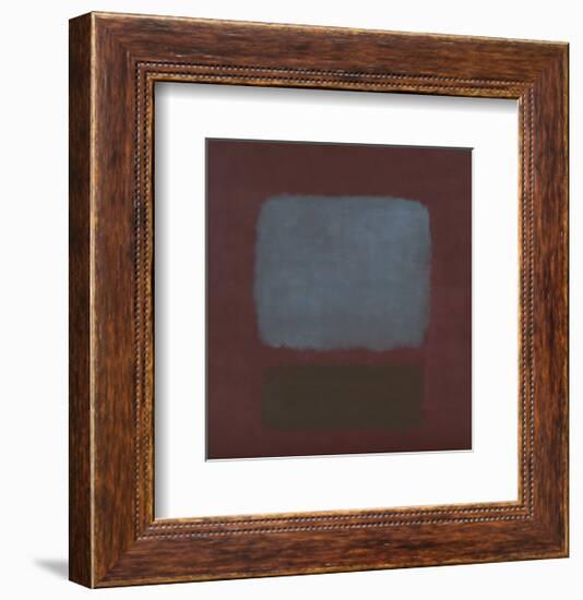 No. 37 / No. 19 (Slate Blue and Brown on Plum), 1958-Mark Rothko-Framed Art Print