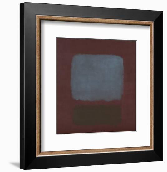 No. 37 / No. 19 (Slate Blue and Brown on Plum), 1958-Mark Rothko-Framed Art Print