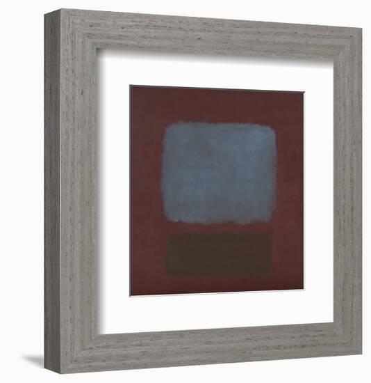 No. 37 / No. 19 (Slate Blue and Brown on Plum), 1958-Mark Rothko-Framed Art Print