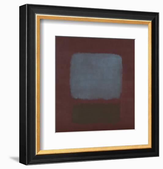 No. 37 / No. 19 (Slate Blue and Brown on Plum), 1958-Mark Rothko-Framed Art Print