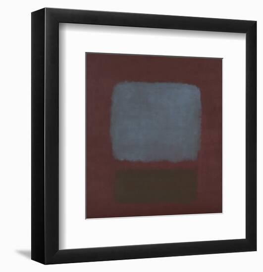 No. 37 / No. 19 (Slate Blue and Brown on Plum), 1958-Mark Rothko-Framed Art Print