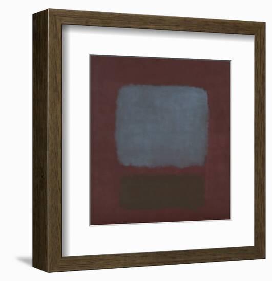 No. 37 / No. 19 (Slate Blue and Brown on Plum), 1958-Mark Rothko-Framed Art Print