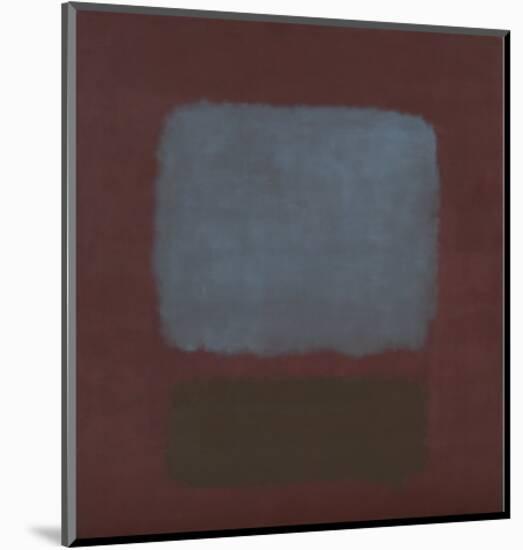 No. 37 / No. 19 (Slate Blue and Brown on Plum), 1958-Mark Rothko-Mounted Art Print