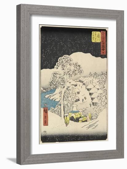 No.38 Yamanaka Village in Fujikawa, July 1855-Utagawa Hiroshige-Framed Giclee Print