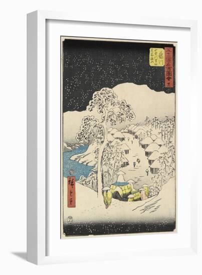 No.38 Yamanaka Village in Fujikawa, July 1855-Utagawa Hiroshige-Framed Giclee Print